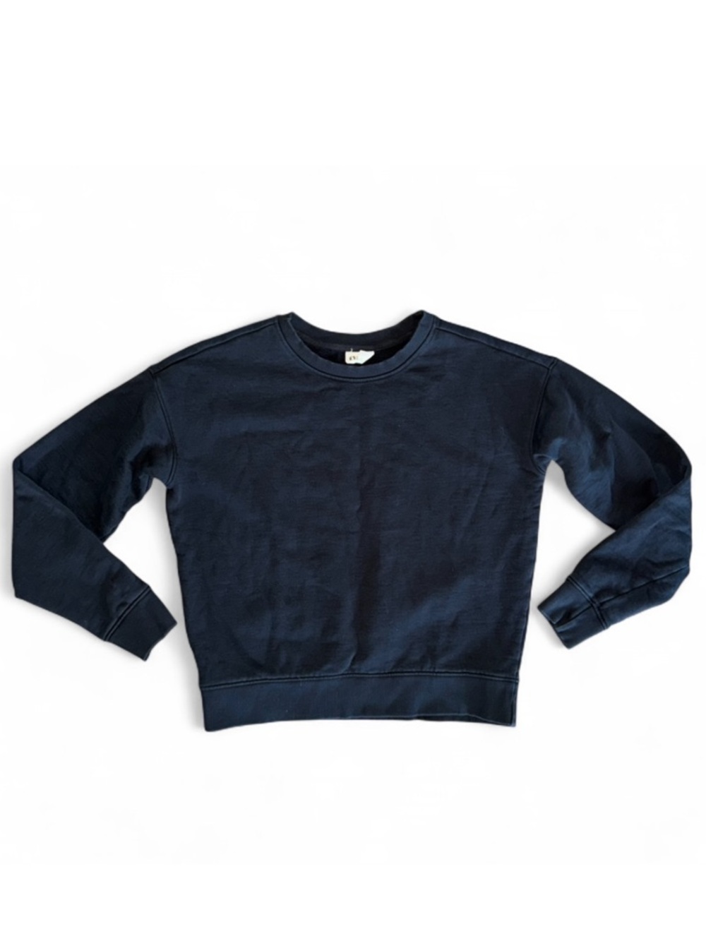 Pact Organic Cotton Crewneck Pullover Black XS Sweatshirt 0 2 4